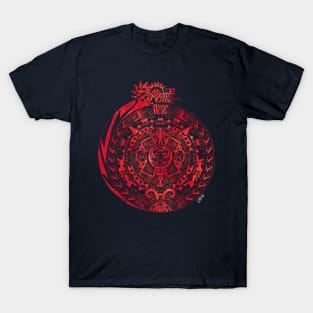 crimson quetzalcoatl ecopop teotihuacan serpent dragon art T-Shirt